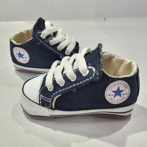 CONVERSE CHUCK TAYLOR ALL STAR CRIBSTER SNEAKER INFANT SIZE 1 BLACK/WHITE